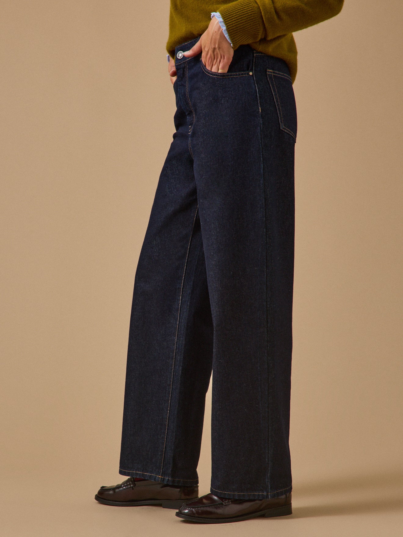 Damen-Jeans mit weitem Bein Émilia aus Bio-Baumwolle