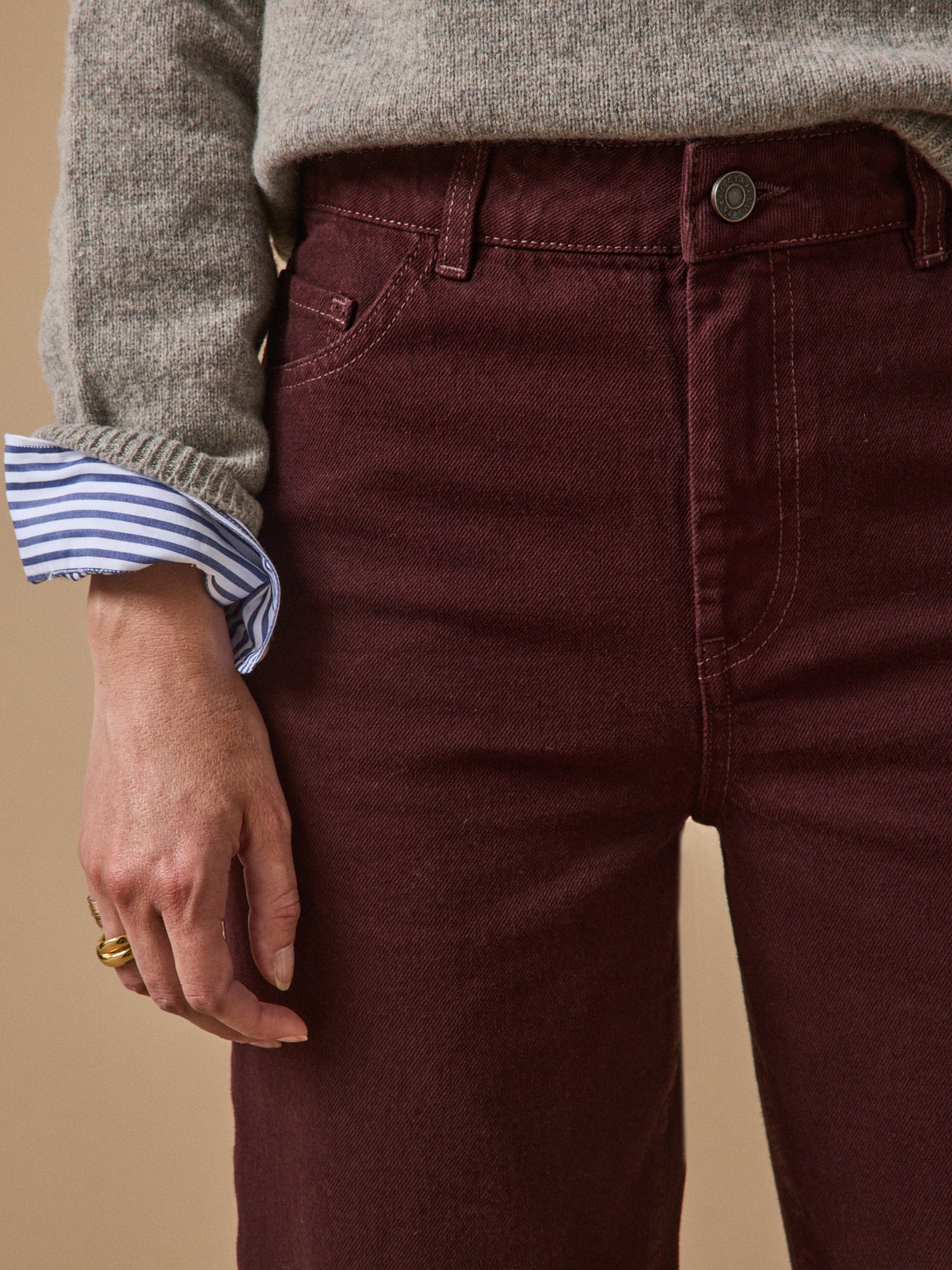 Damenjeans Émilia aus Bio-Baumwolle mit weitem Bein