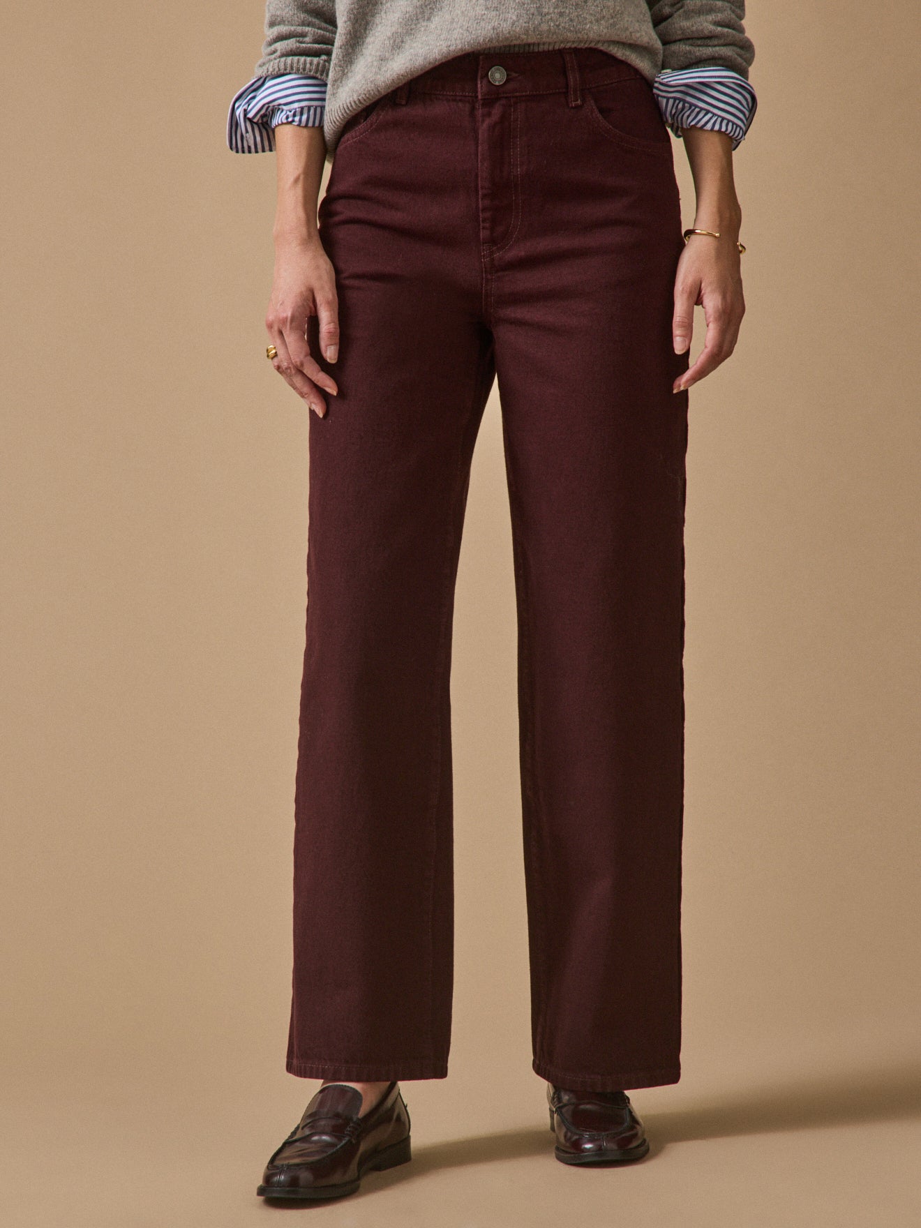 Damenjeans Émilia aus Bio-Baumwolle mit weitem Bein