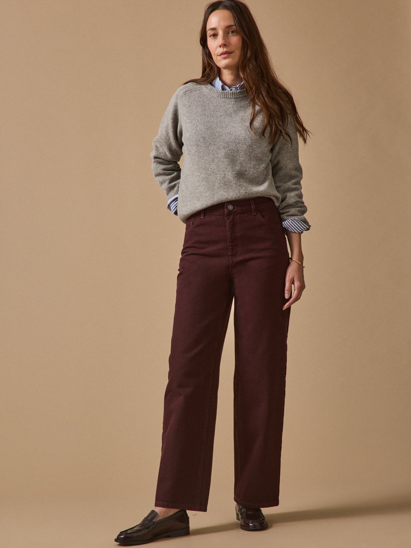 Damenjeans Émilia aus Bio-Baumwolle mit weitem Bein