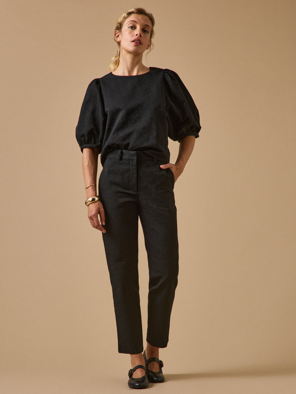 Damen-Zigarettenhose mit gekürztem Bein Léo