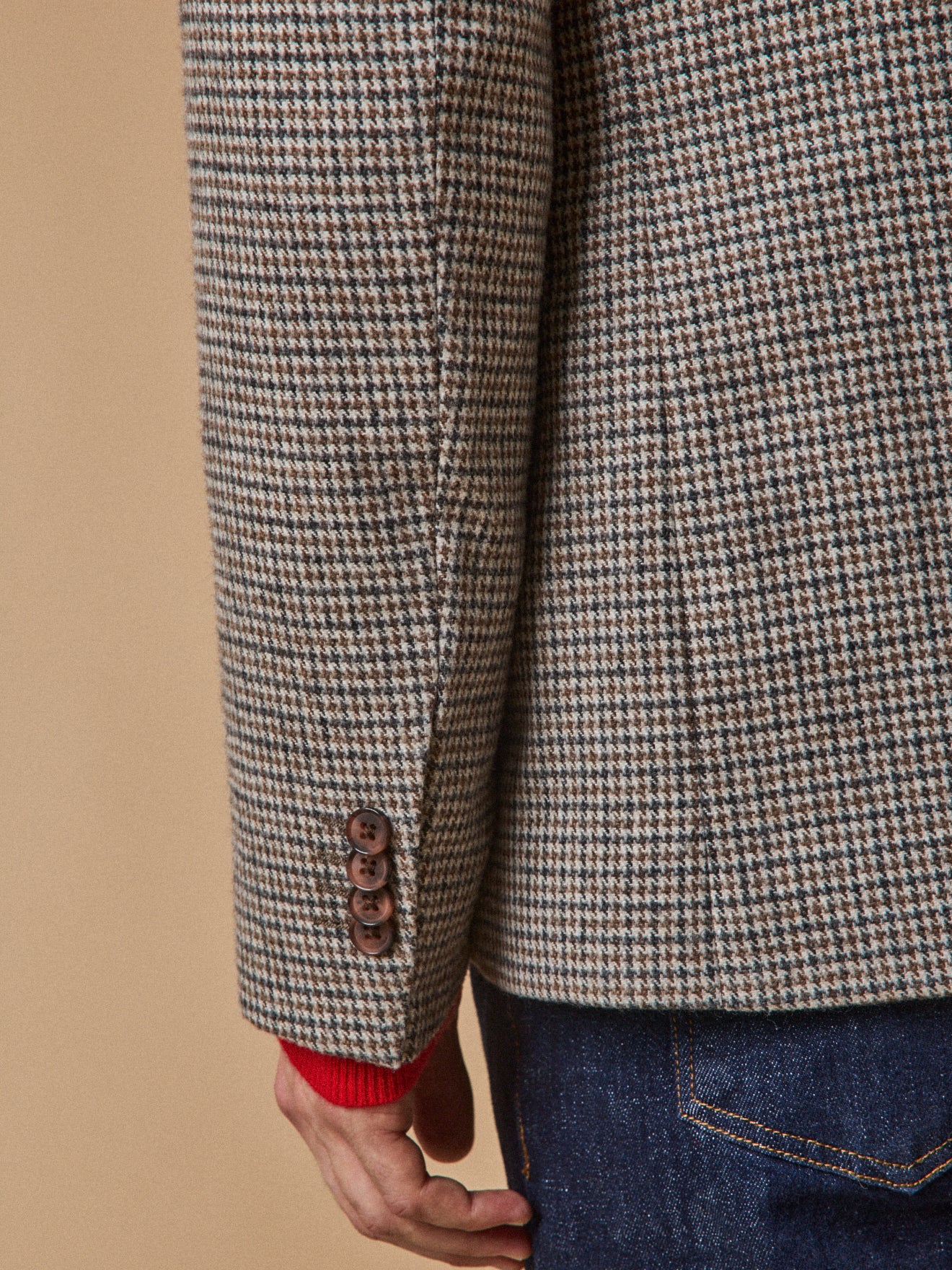 Herren-Blazer aus Wolltuch mit Glencheck-Muster