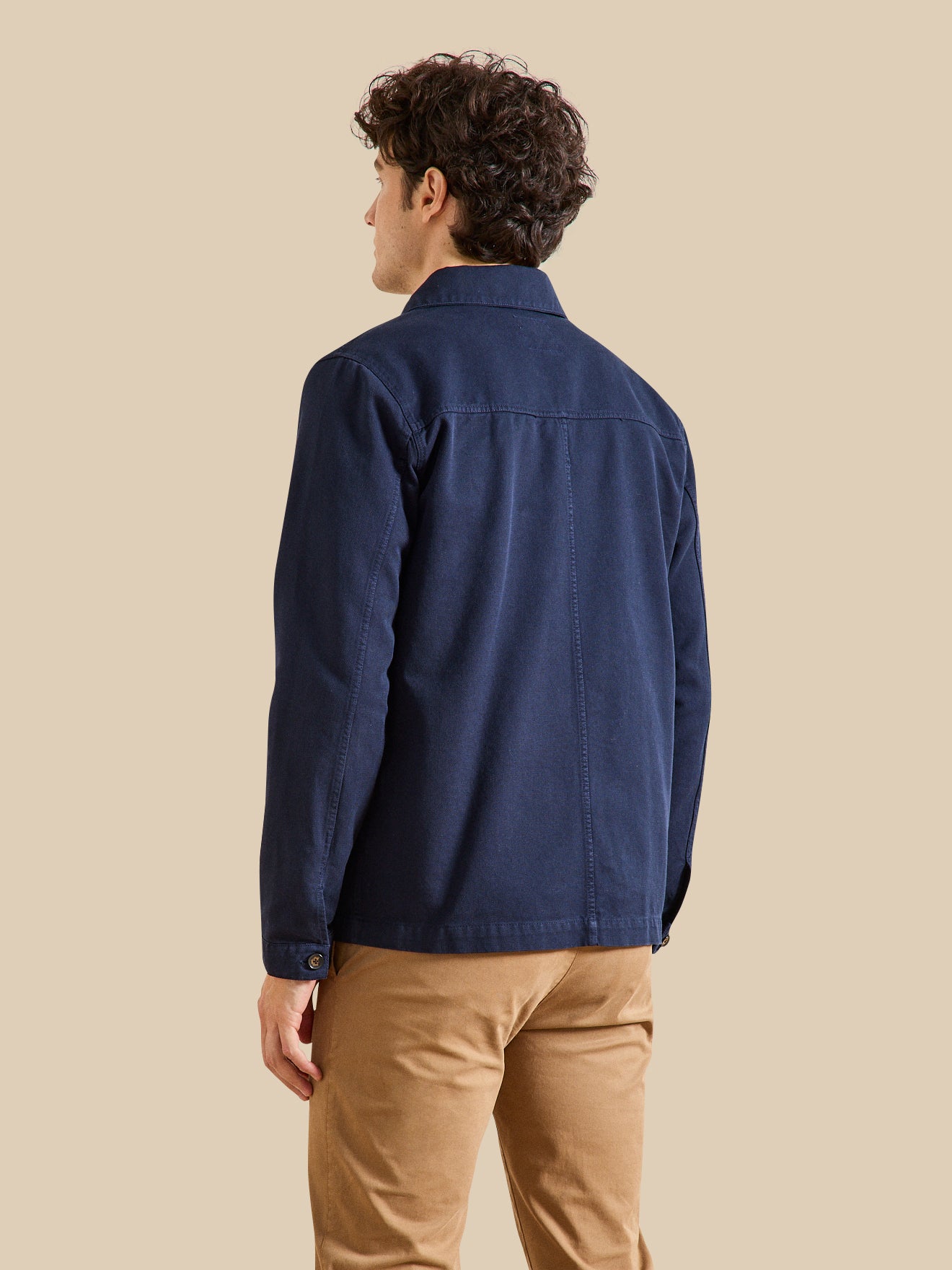 Herrenjacke im Working-Esprit - Twill aus recycelter Baumwolle