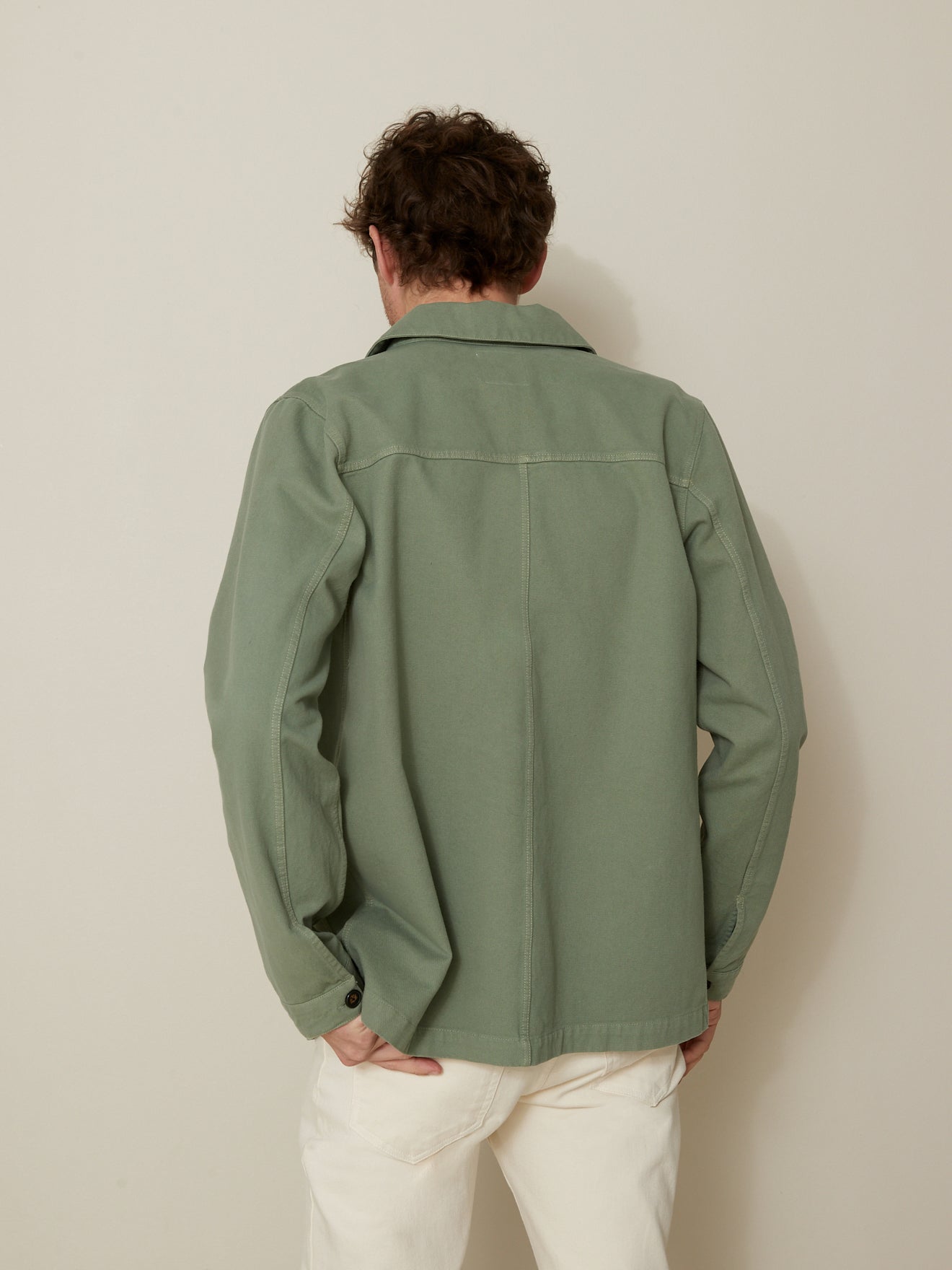 Herrenjacke im Working-Esprit - Twill aus recycelter Baumwolle