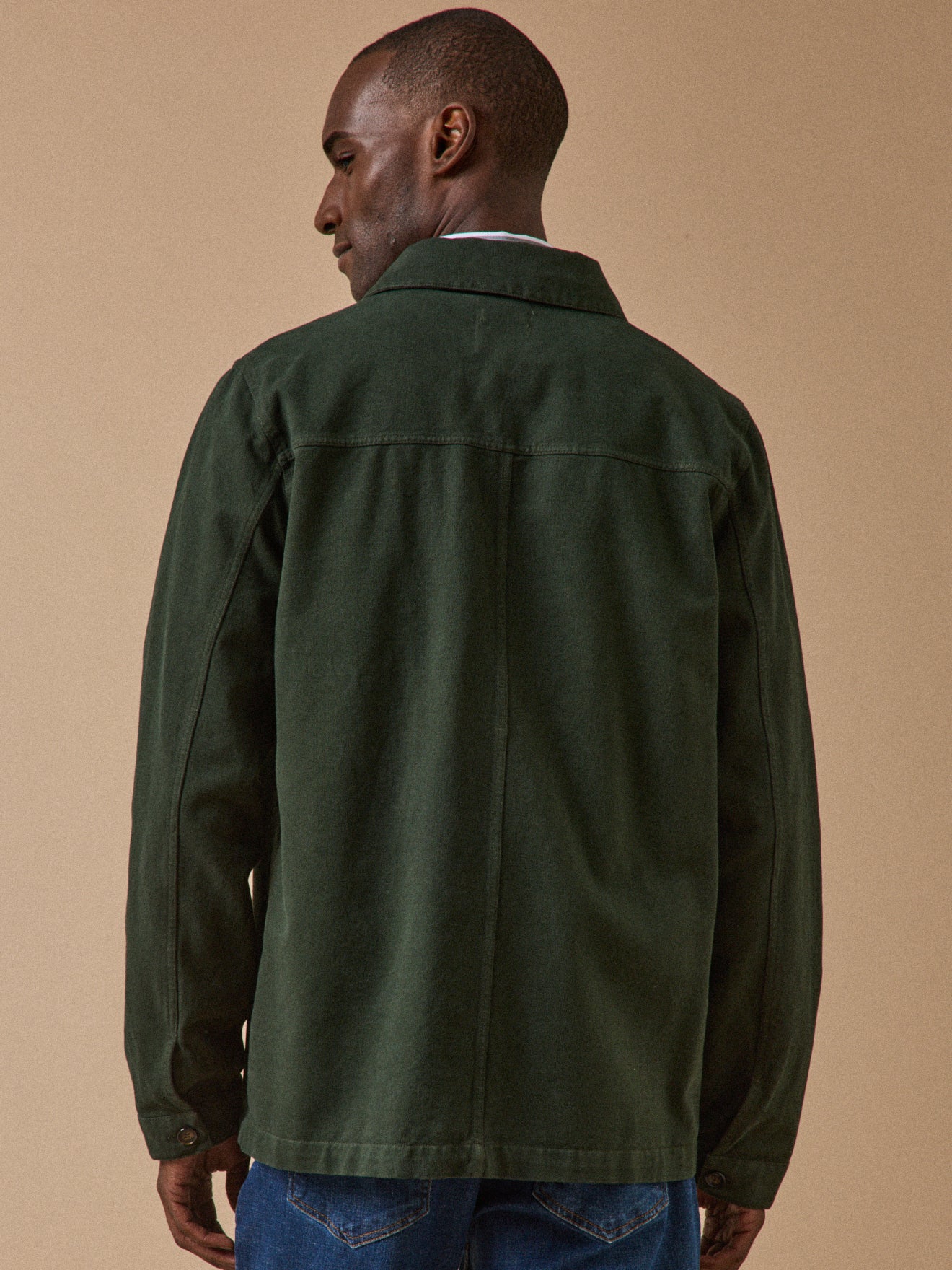 Herrenjacke im Working-Esprit - Twill aus recycelter Baumwolle