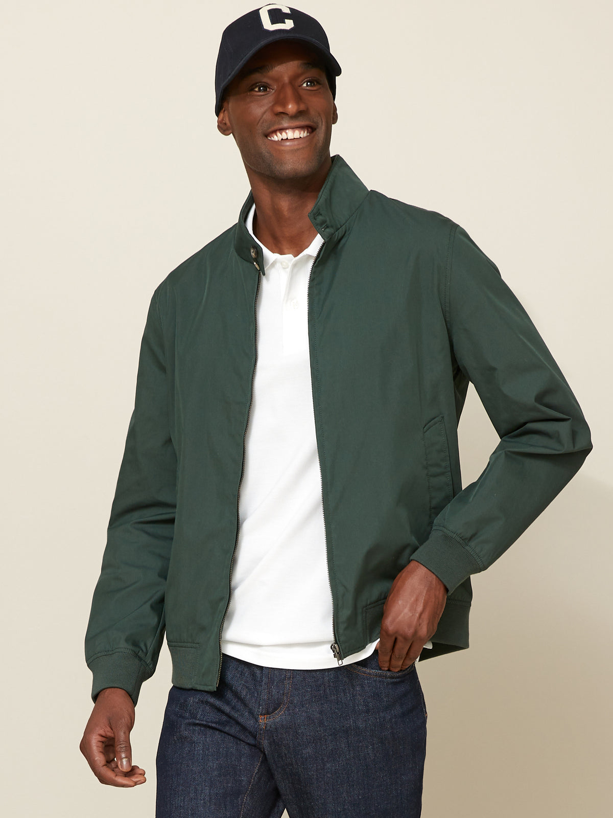 Einfarbige Herrenjacke