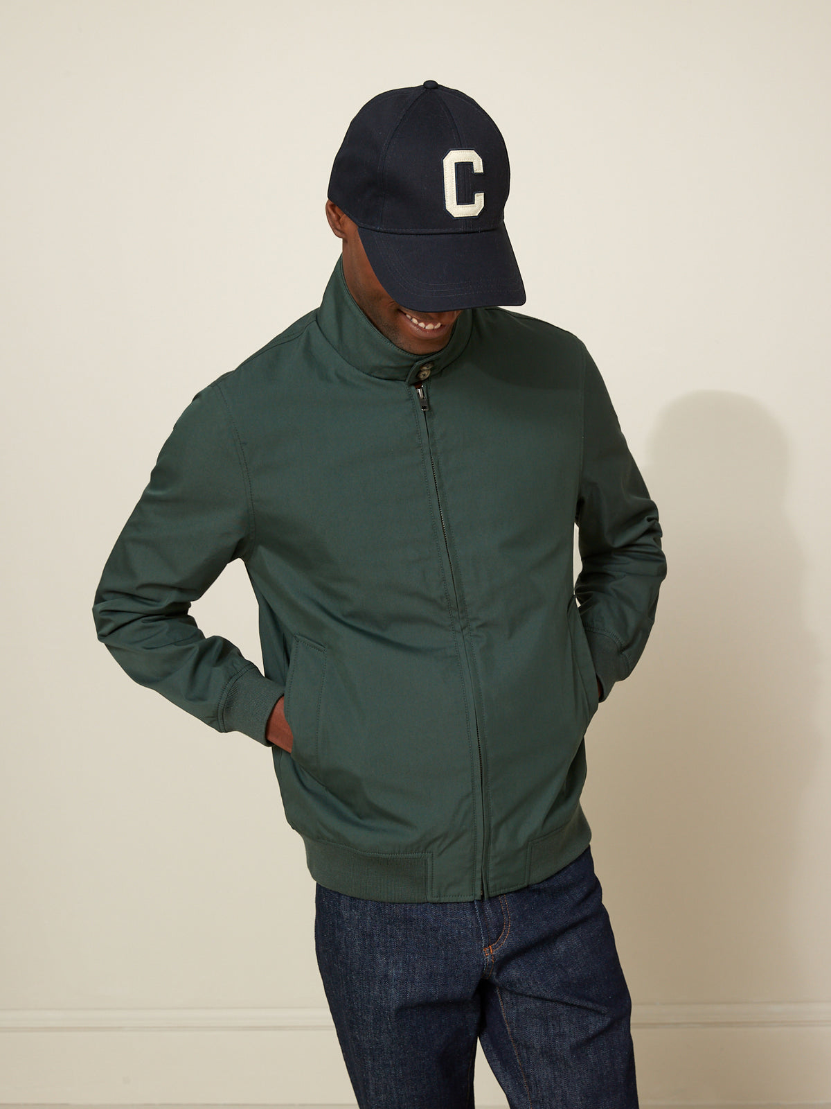 Einfarbige Herrenjacke