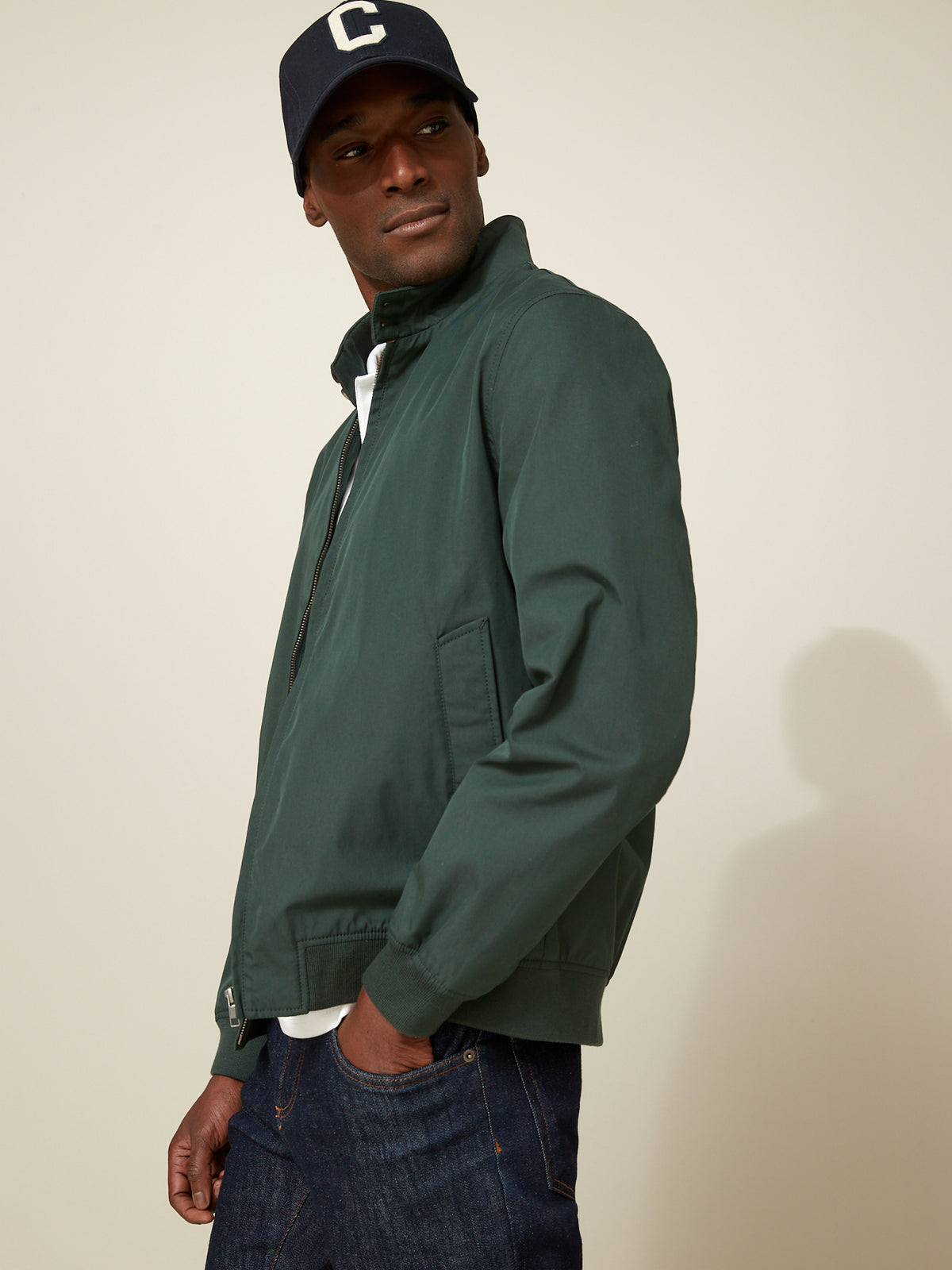 Einfarbige Herrenjacke
