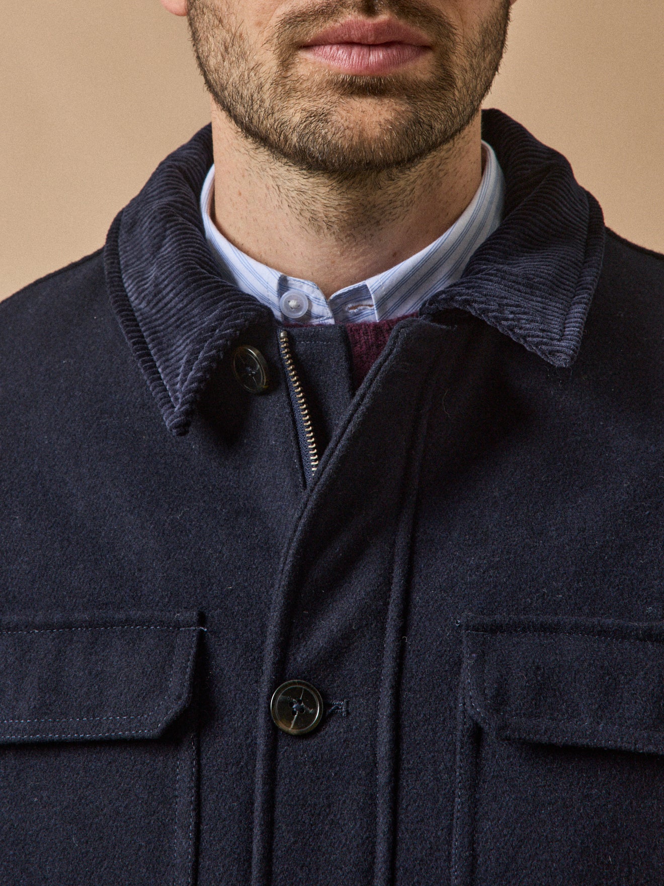 Herrenjacke aus warmem Wolltuch