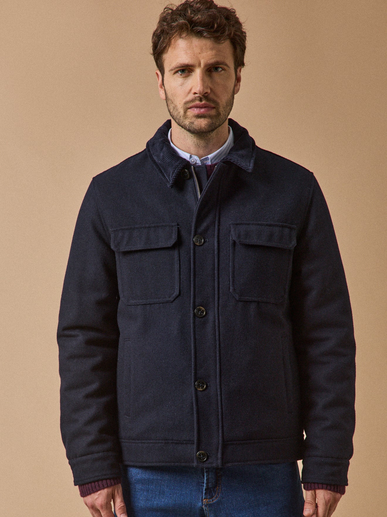 Herrenjacke aus warmem Wolltuch