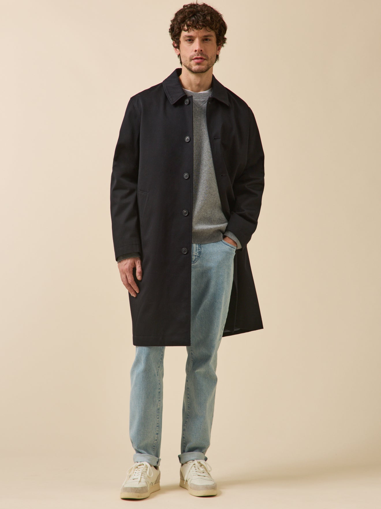 Wasserabweisender Herren-Trenchcoat
