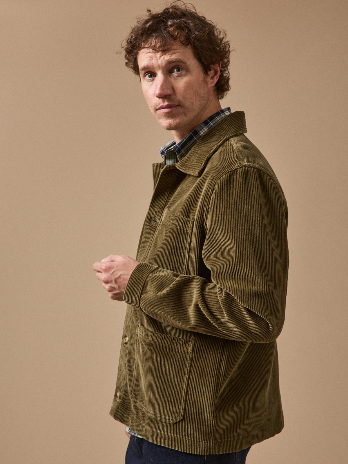 Herrenjacke im Worker-Style aus Cord