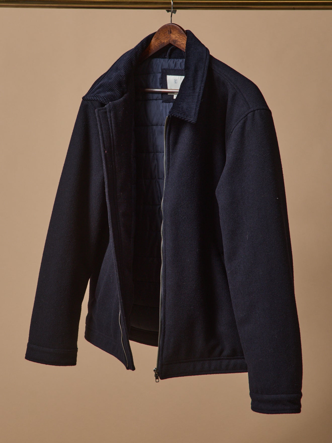 Warme Herren-Pilotenjacke aus Wolle