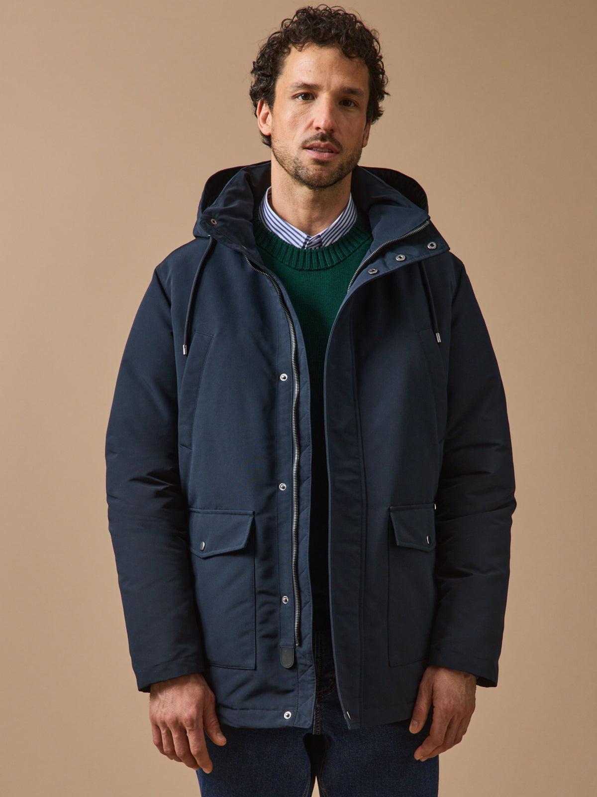 Herren-Parka, halblang