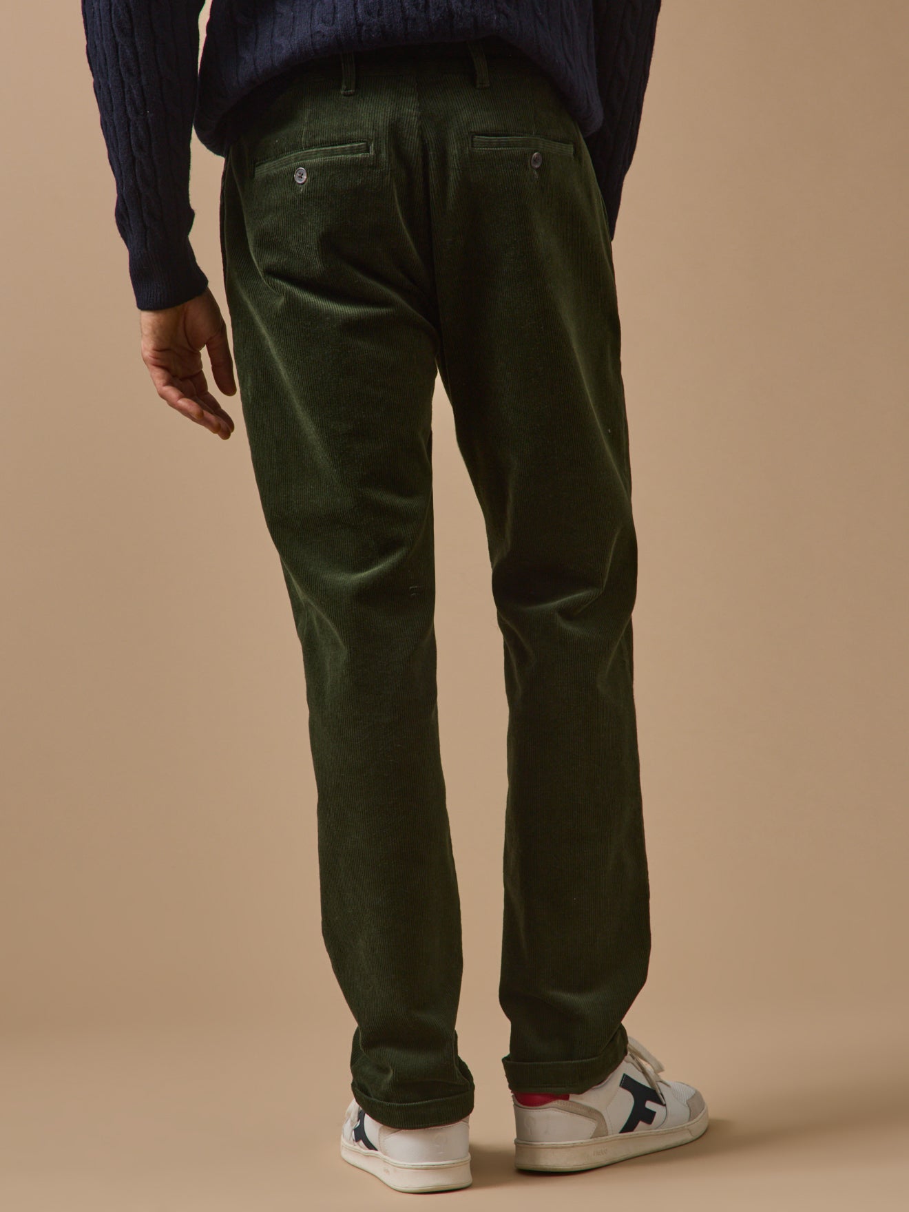 Regular Fit Herren-Chinohose aus Velours