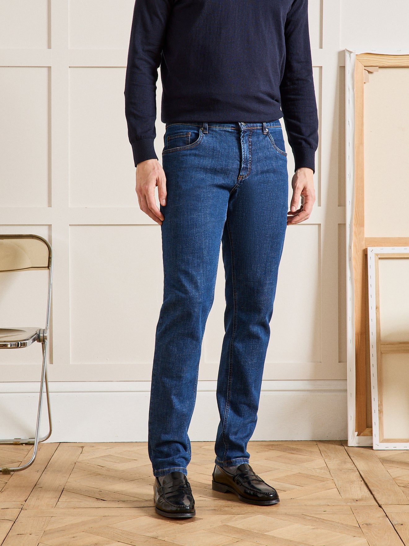 Regular Herren-Jeans - Bio-Baumwolle, nachhaltig gewaschen