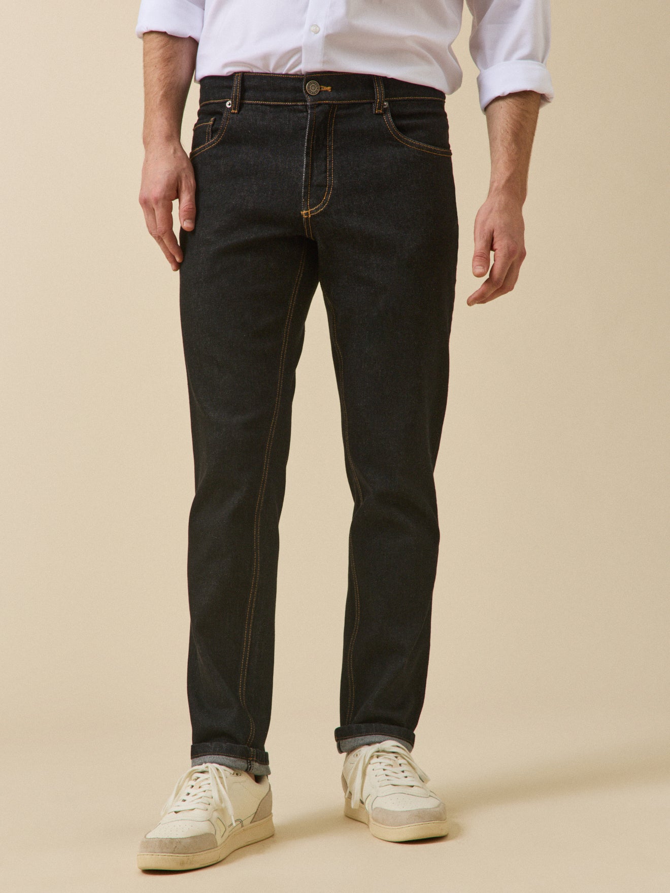 Regular Fit Herren-Jeans aus Bio-Baumwolle