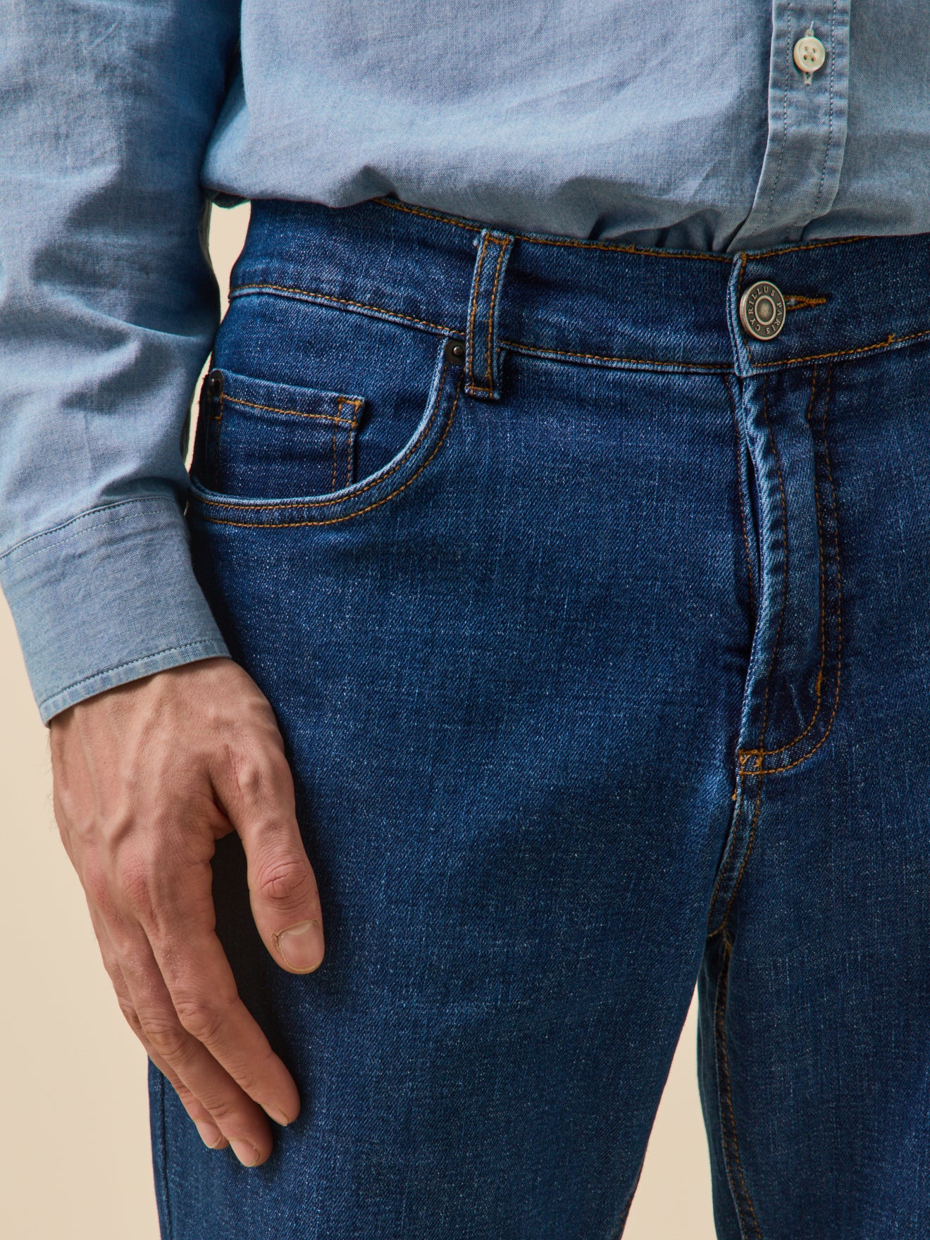 Regular Fit Herren-Jeans aus Bio-Baumwolle