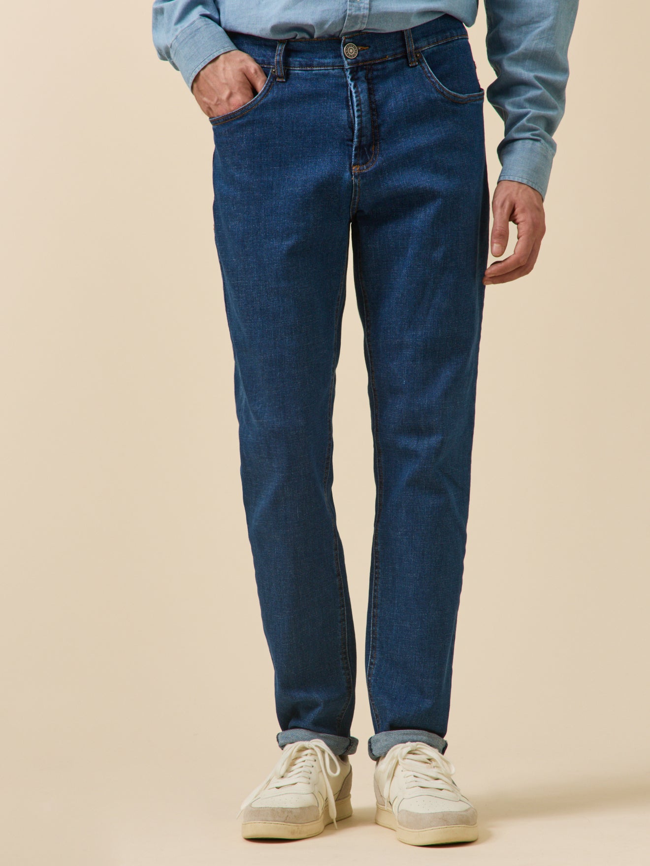 Regular Fit Herren-Jeans aus Bio-Baumwolle