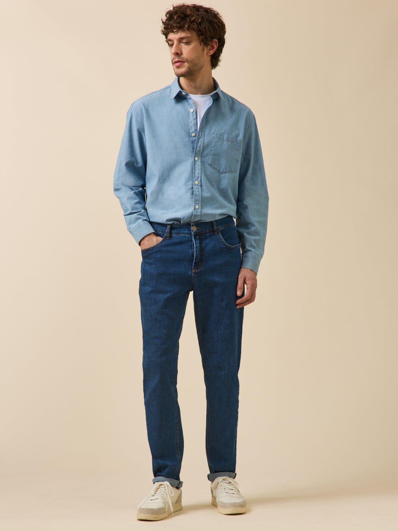 Regular Fit Herren-Jeans aus Bio-Baumwolle