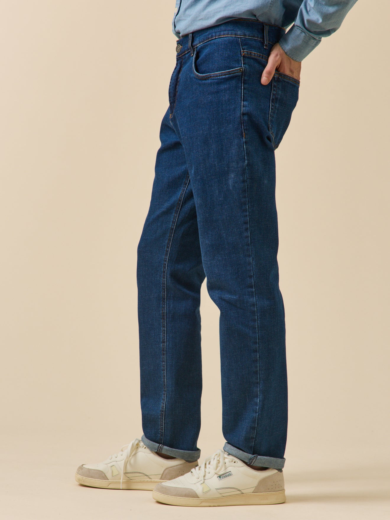 Regular Fit Herren-Jeans aus Bio-Baumwolle