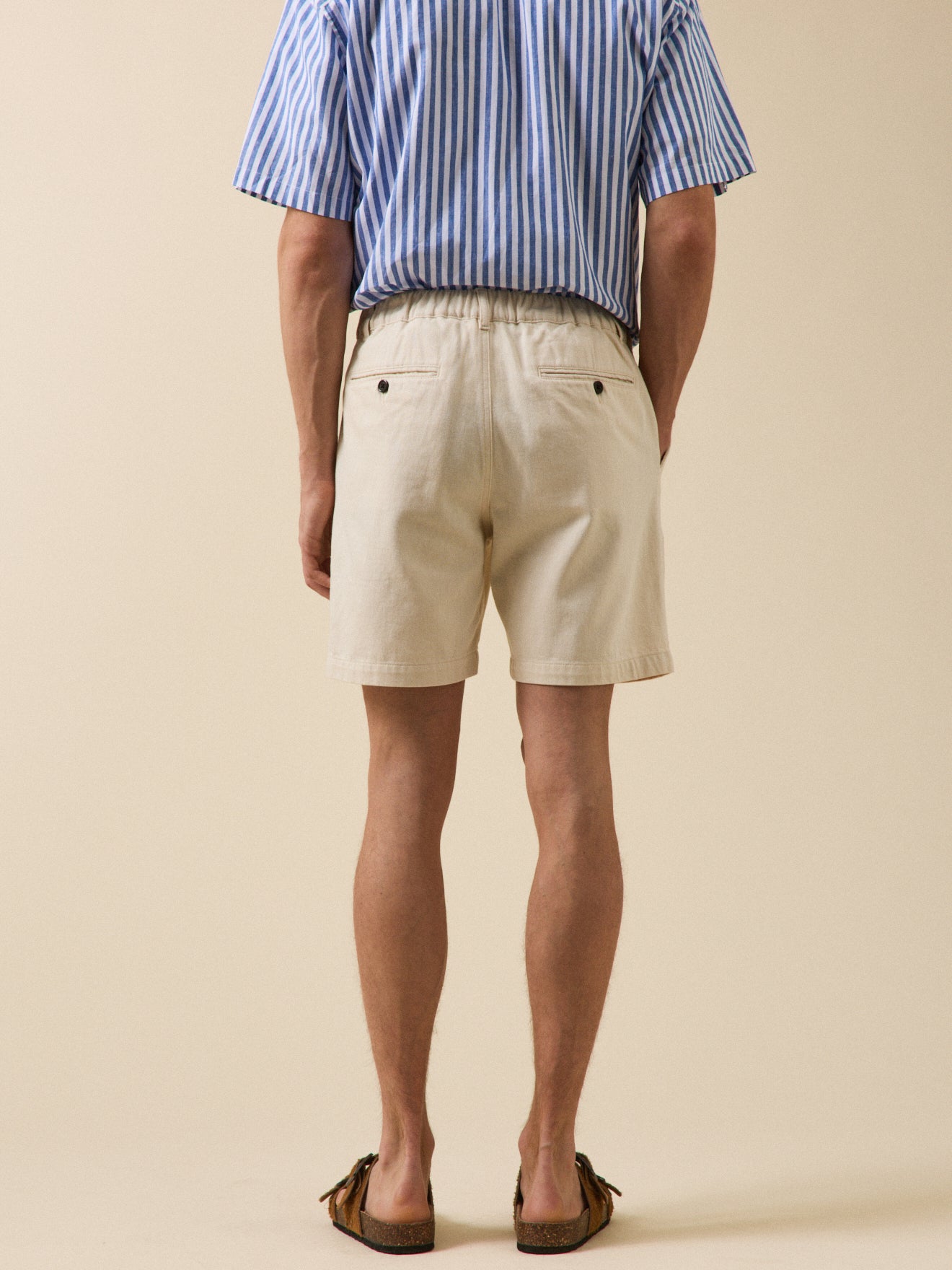 Herren-Bermudas aus Köper mit Elastikbund