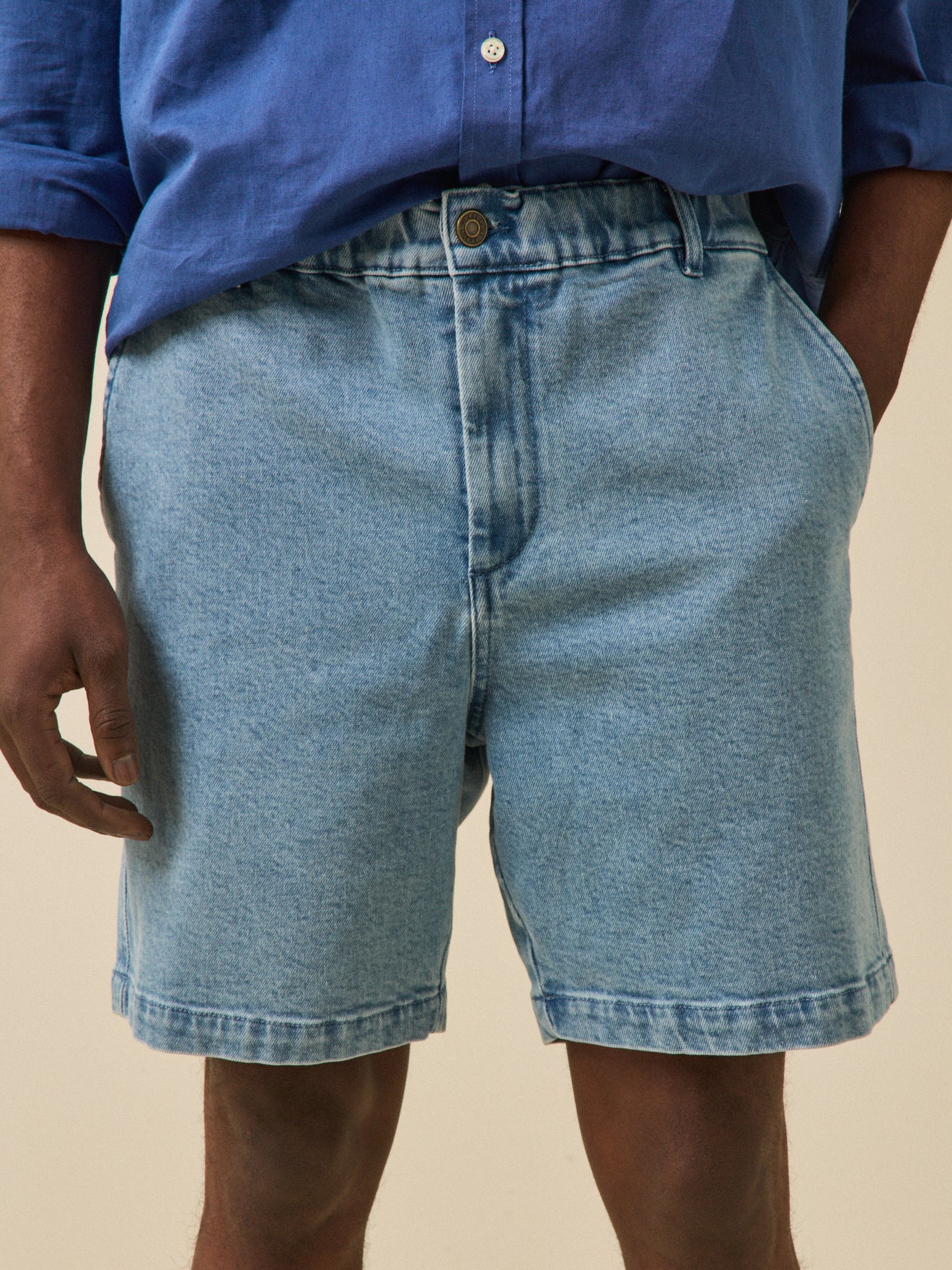 Herren-Bermudas mit Elastikbund aus Bio-Baumwolle