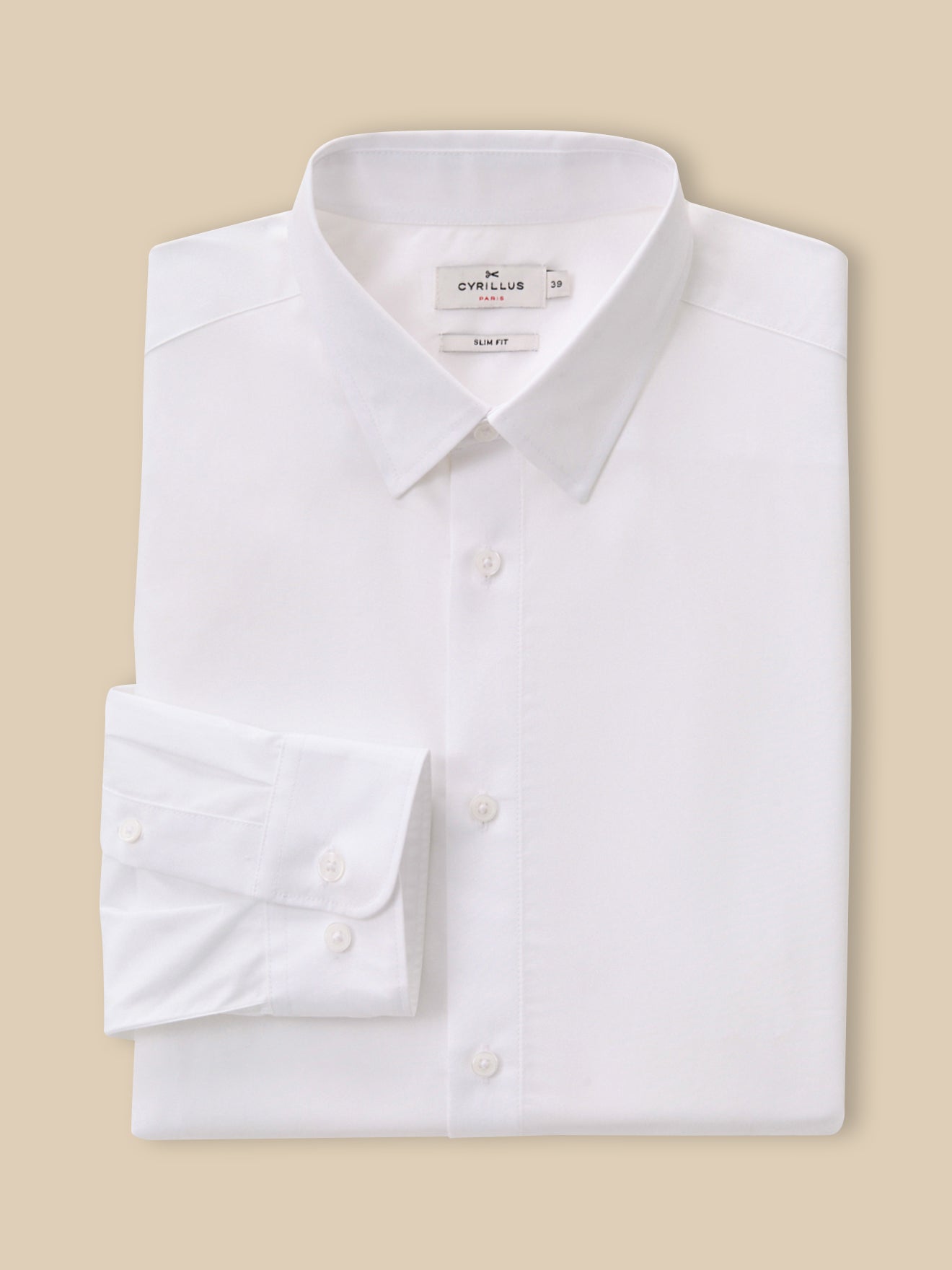 Einfarbiges Herren Slim Fit Hemd aus Easy Care-Popeline