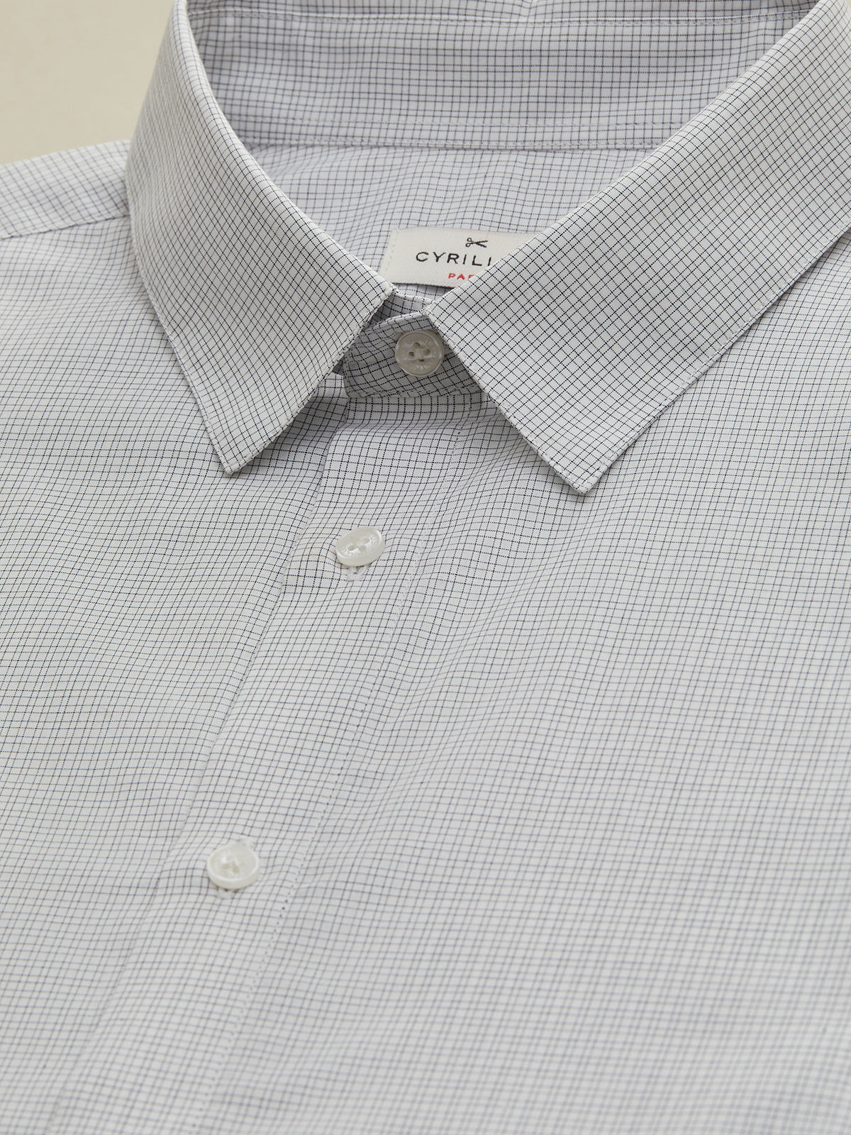 Kariertes und bügelfreies Slim Fit Herrenhemd