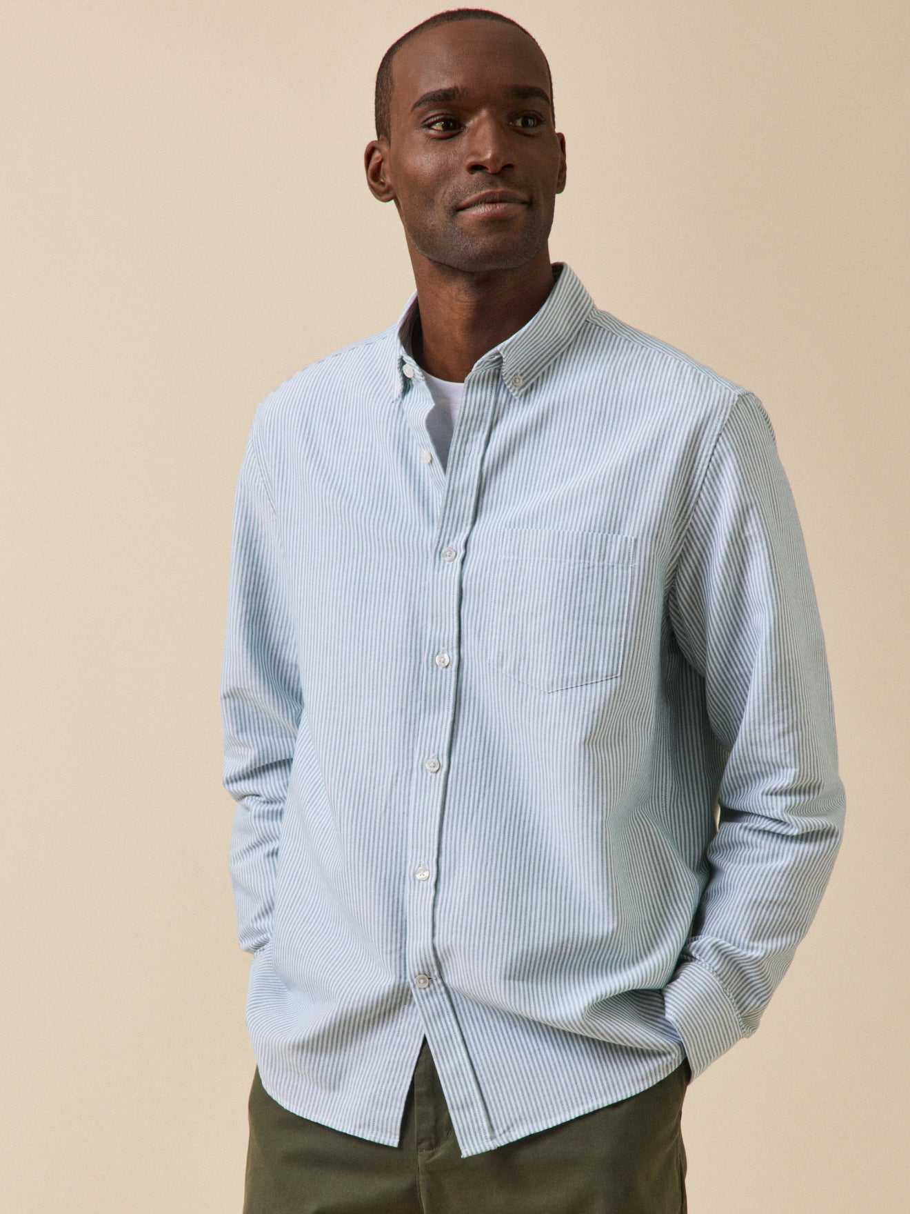 Herrenhemd aus Oxford-Stoff, moderner Schnitt