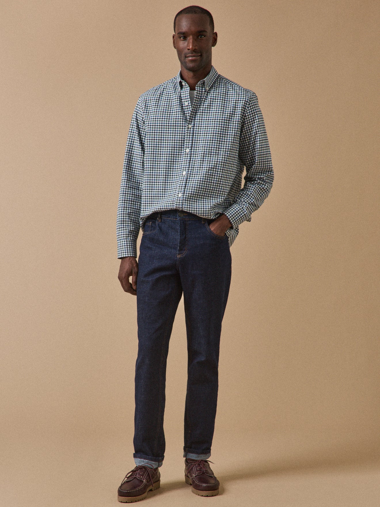 Herren-Oxford-Hemd mit Karos