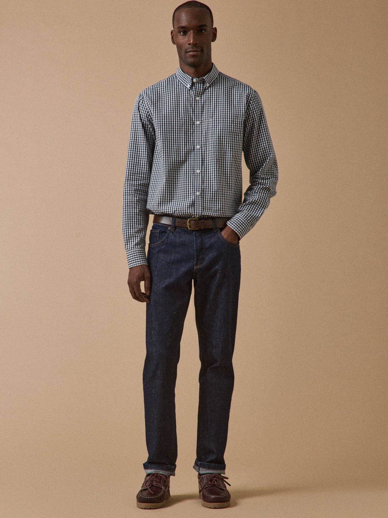 Herrenhemd mit Vichy-Karos