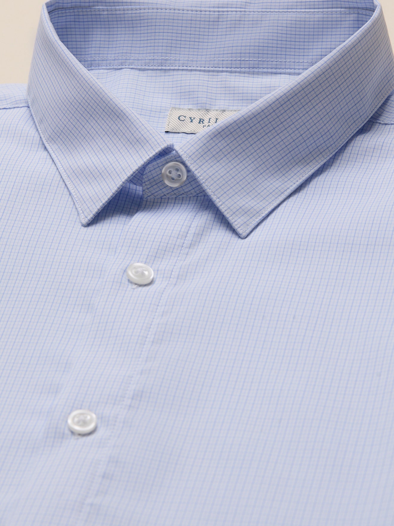 Kariertes Herrenhemd aus Popeline in enger Passform