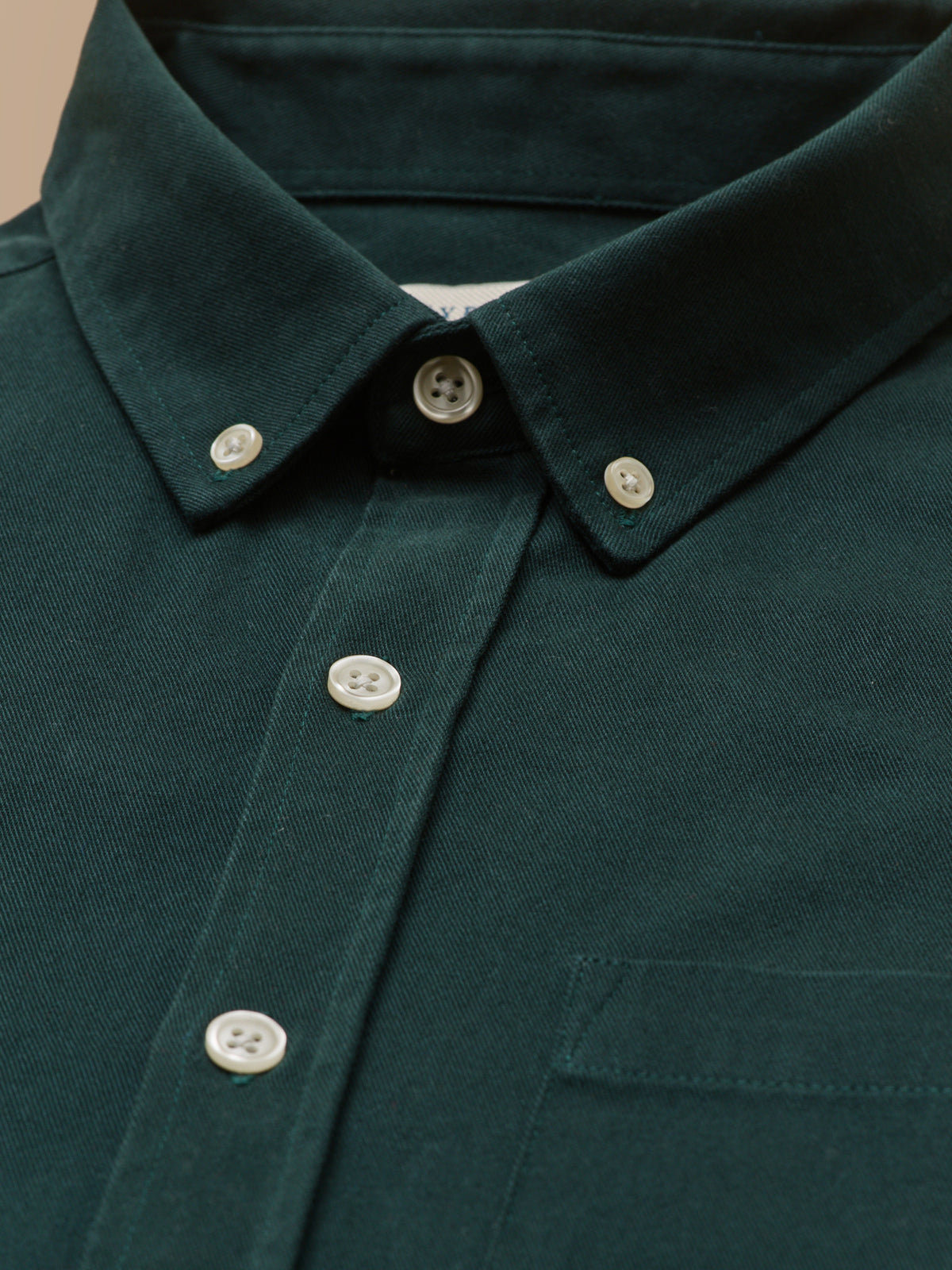 Herrenhemd aus gewaschenem Twill - klassische Passform