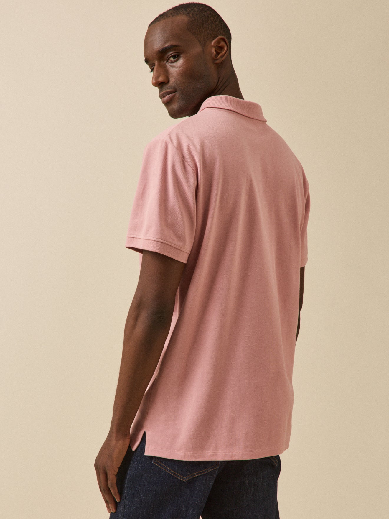 Einfarbiges Herren-Poloshirt aus Pikee aus Bio-Baumwolle
