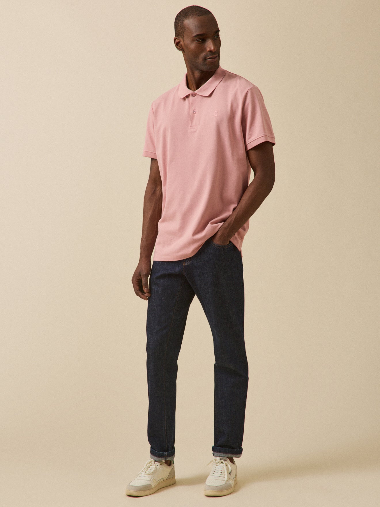 Einfarbiges Herren-Poloshirt aus Pikee aus Bio-Baumwolle