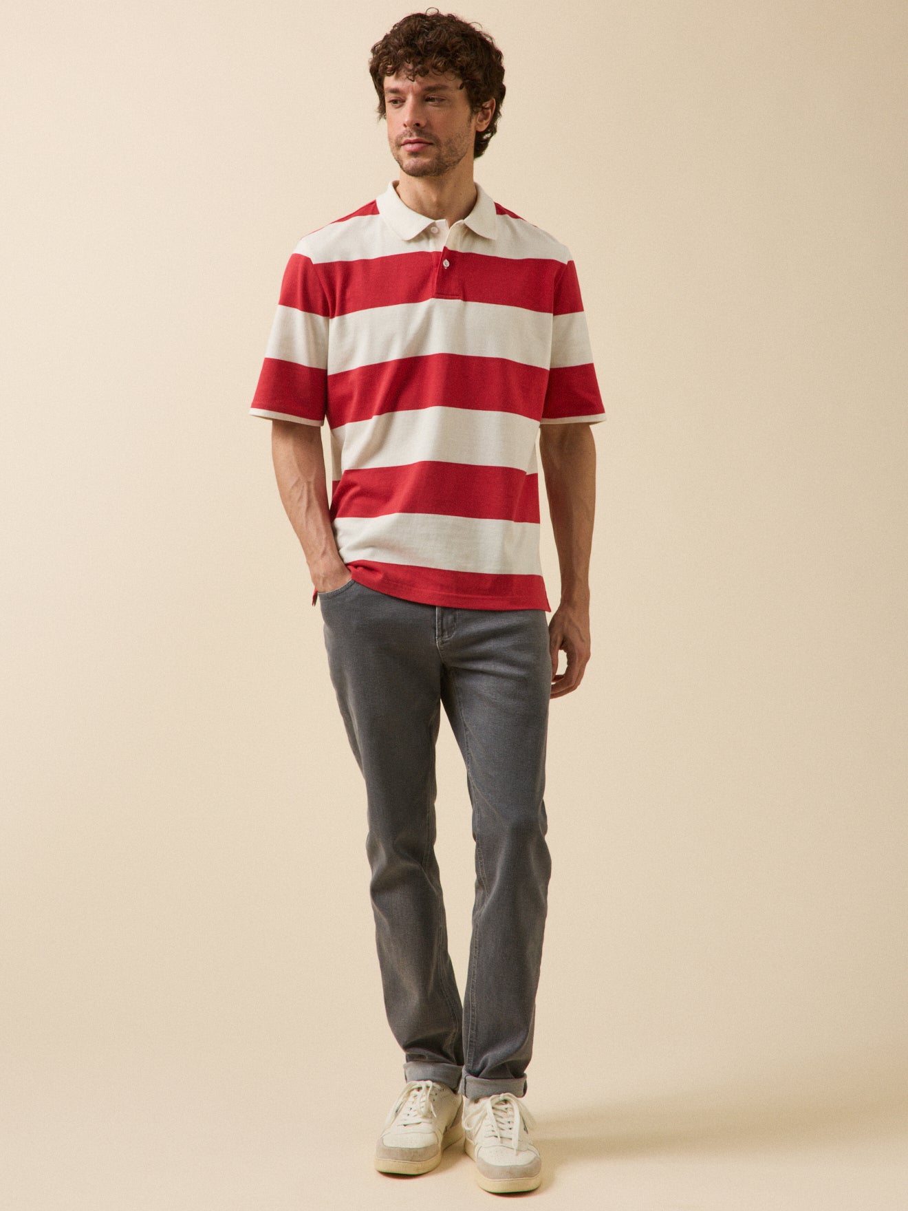 Gestreiftes Herren-Poloshirt aus Bio-Baumwolle