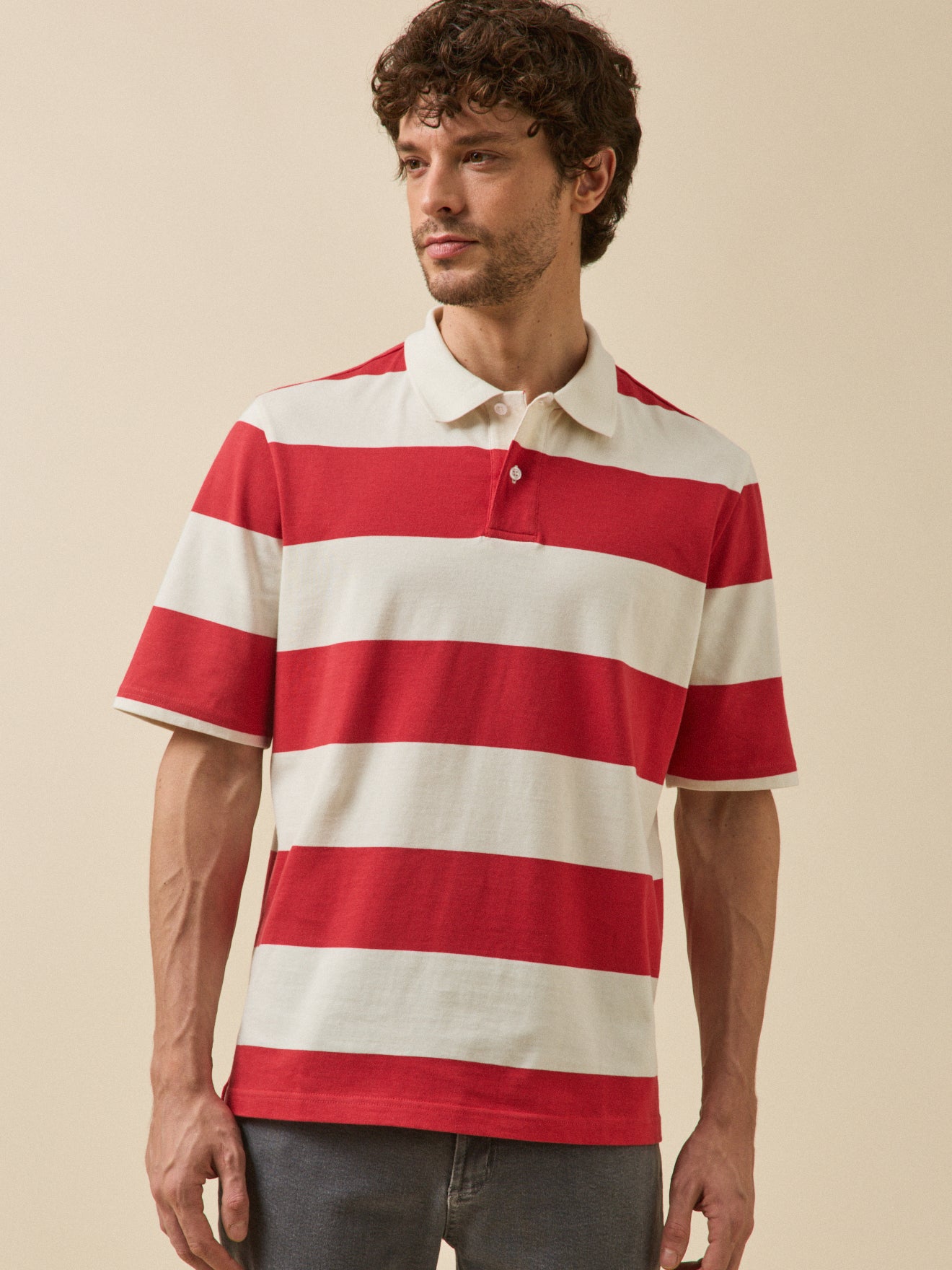 Gestreiftes Herren-Poloshirt aus Bio-Baumwolle
