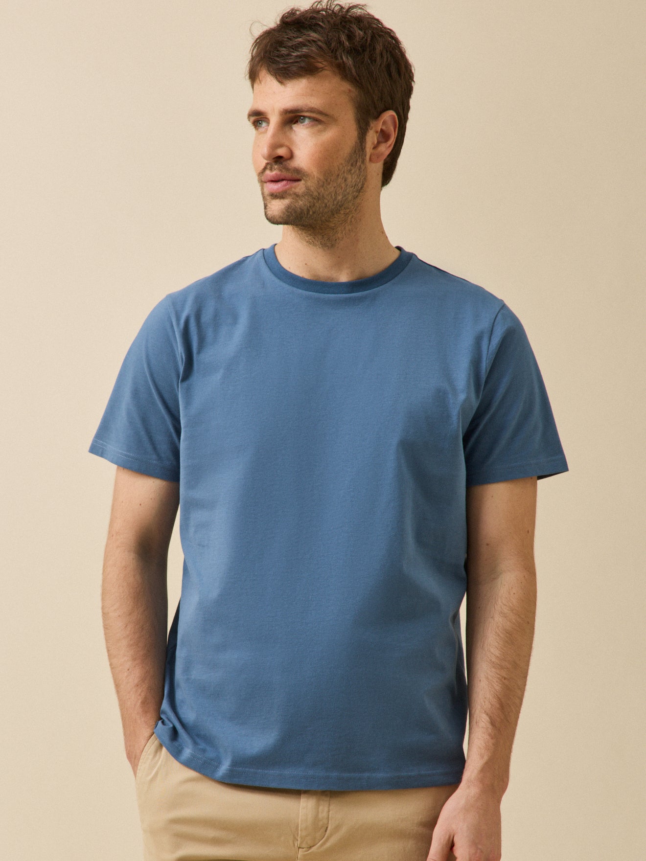 Einfarbiges Herren T-Shirt aus Bio-Baumwolle