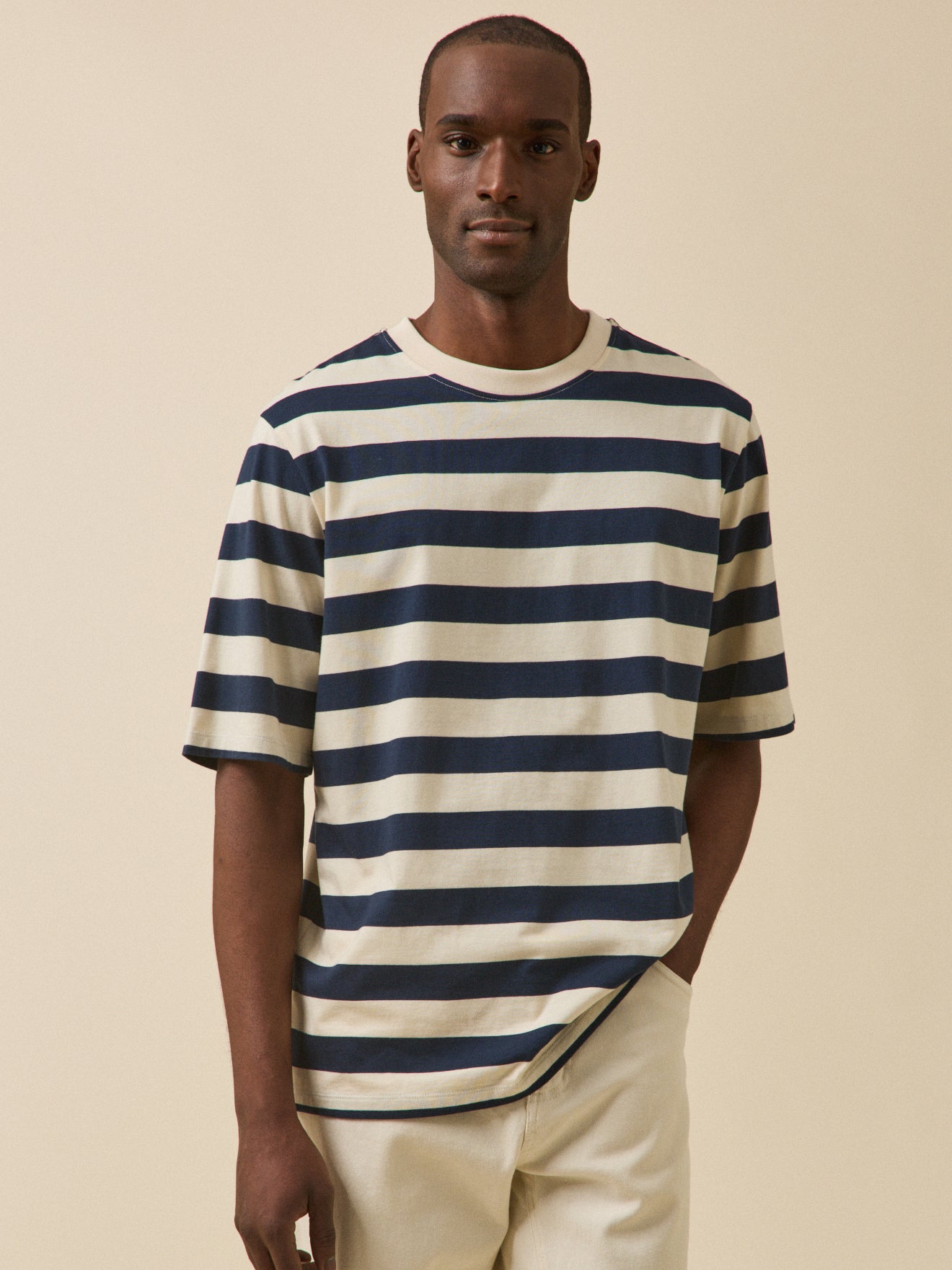Gestreiftes Herren-T-Shirt aus Bio-Baumwolle