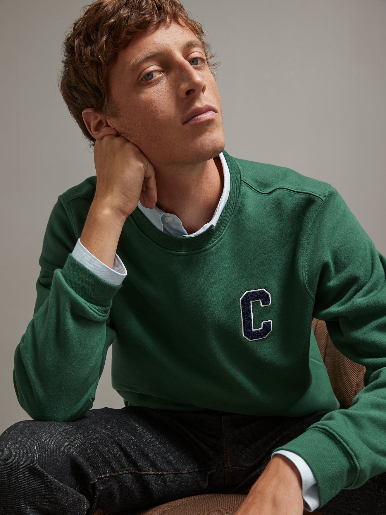 Herren-Sweatshirt aus Molton - Bio-Baumwolle