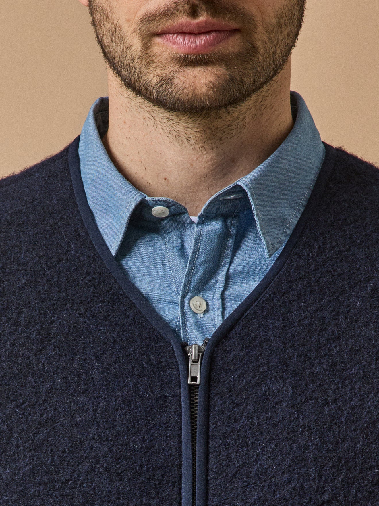 Herrenweste mit Reißverschluss