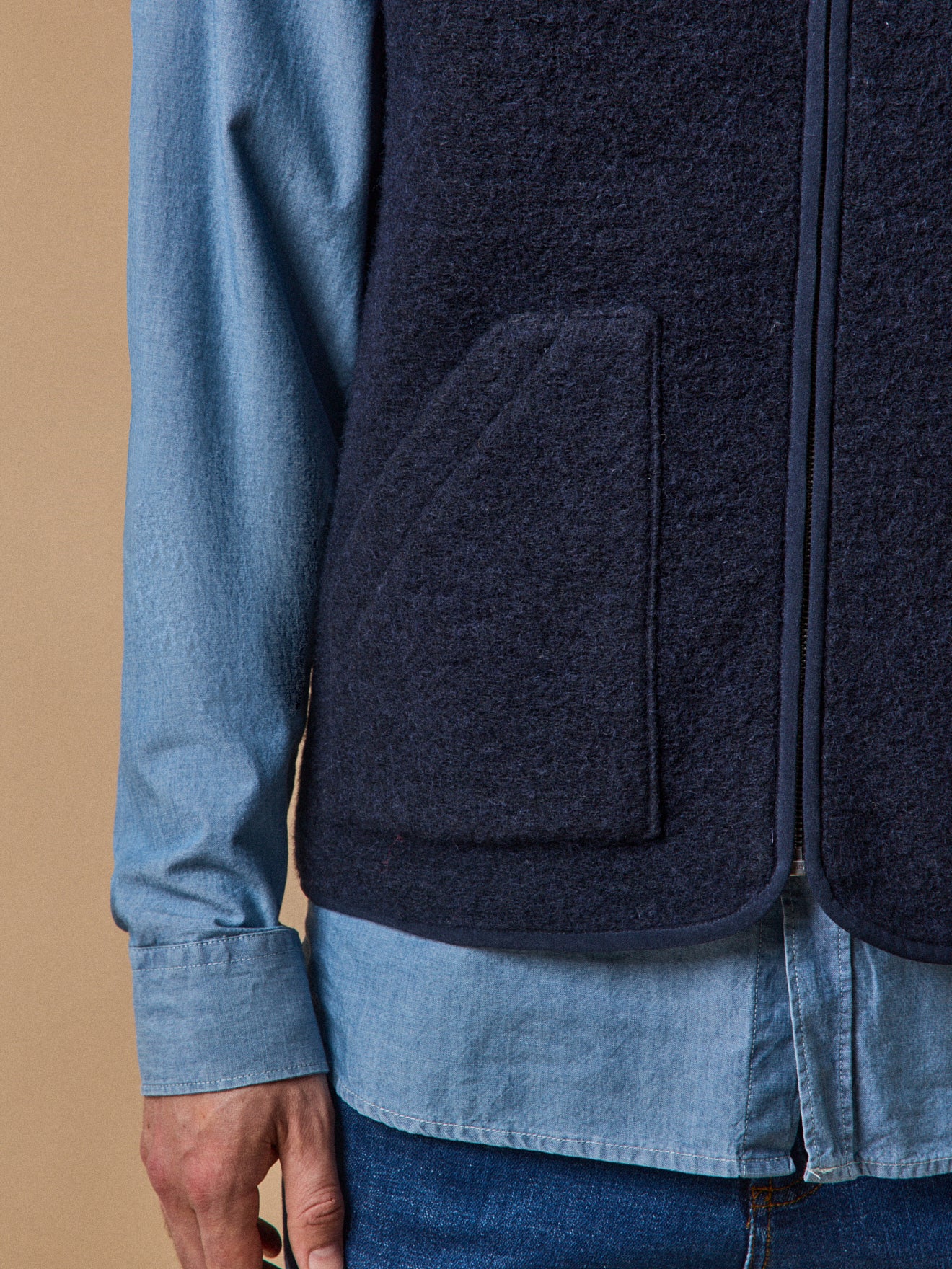 Herrenweste mit Reißverschluss