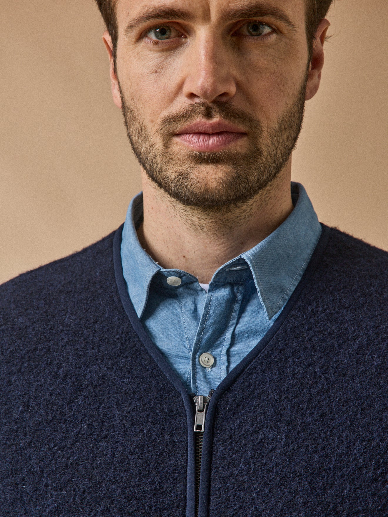 Herrenweste mit Reißverschluss