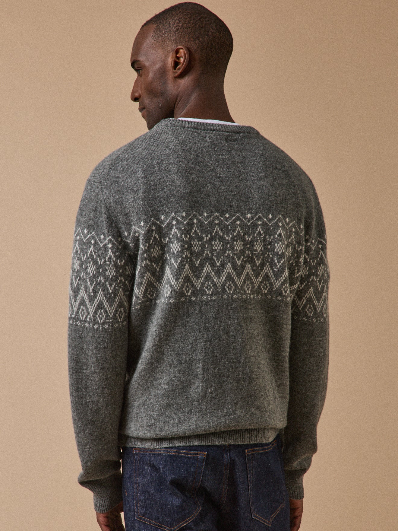 Herrenpullover mit Jacquard