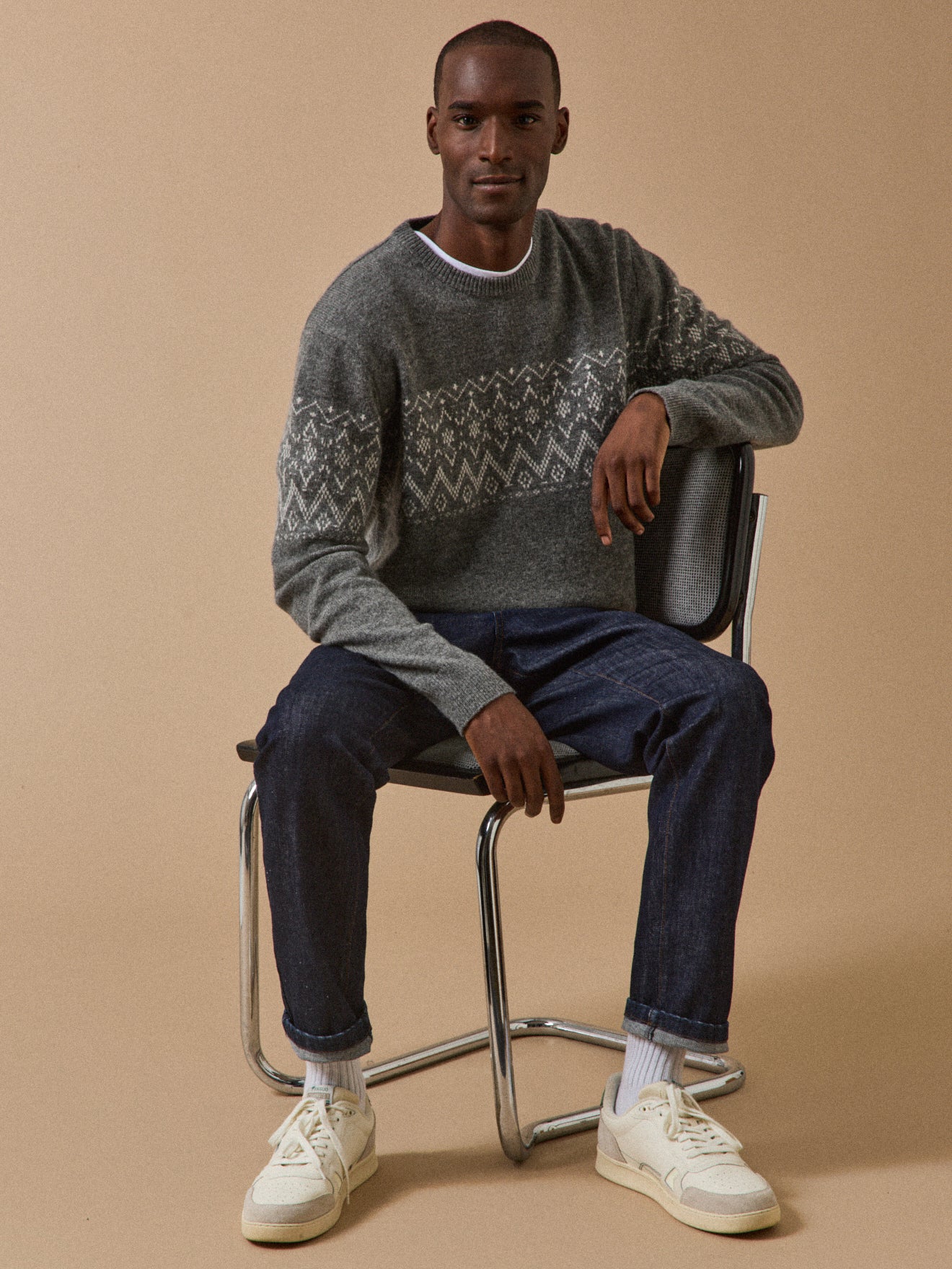 Herrenpullover mit Jacquard