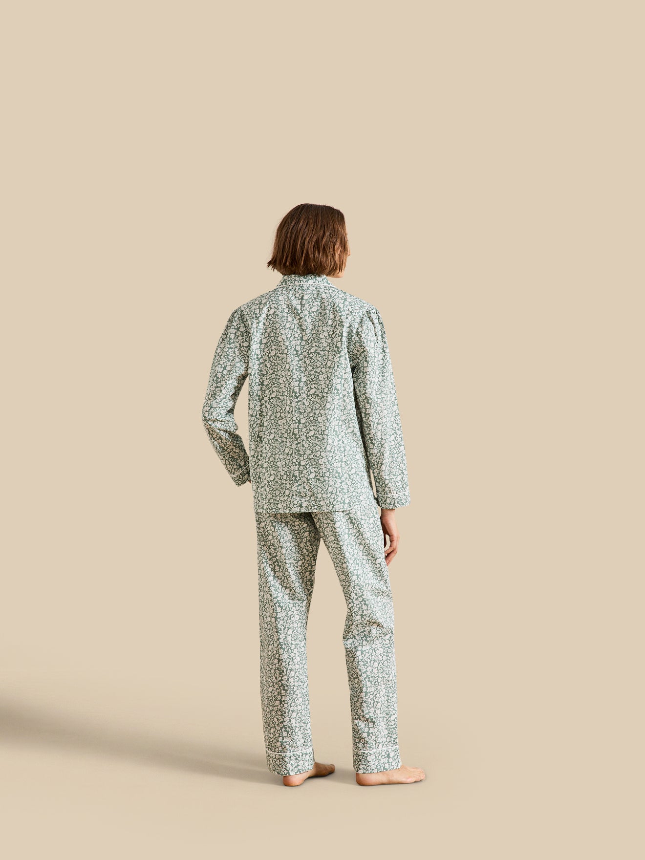 Damen-Pyjama mit Blumen-Print