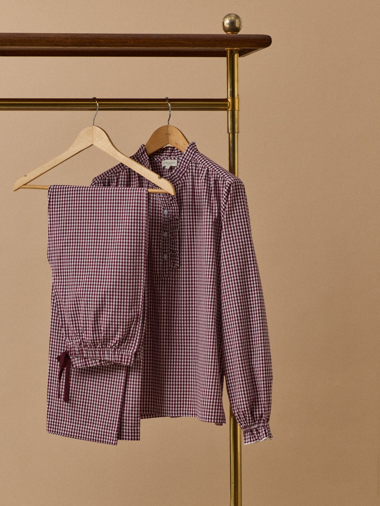 Damen-Pyjama mit Vichy-Karos