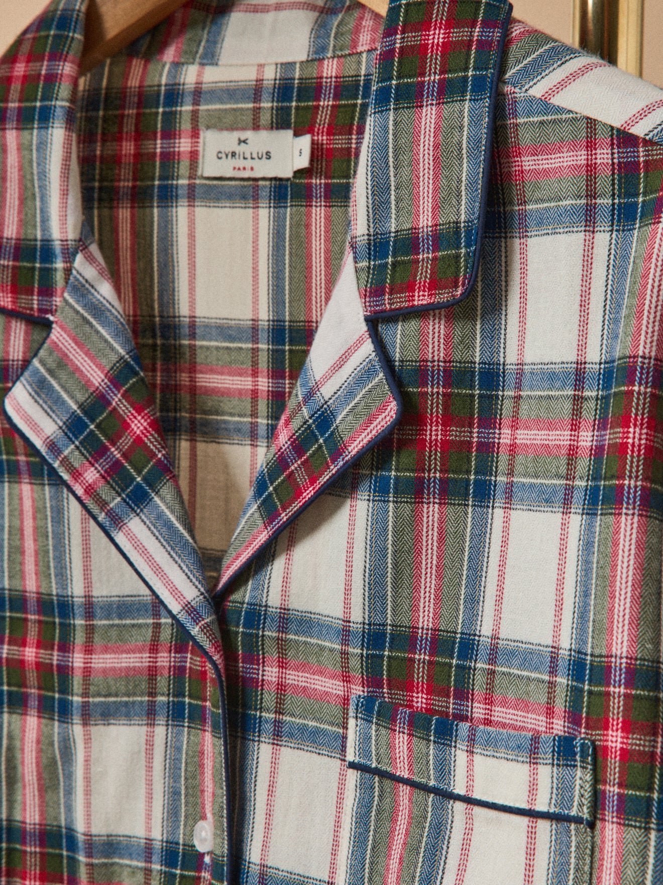 Damen-Pyjama aus Flanell mit Karomuster