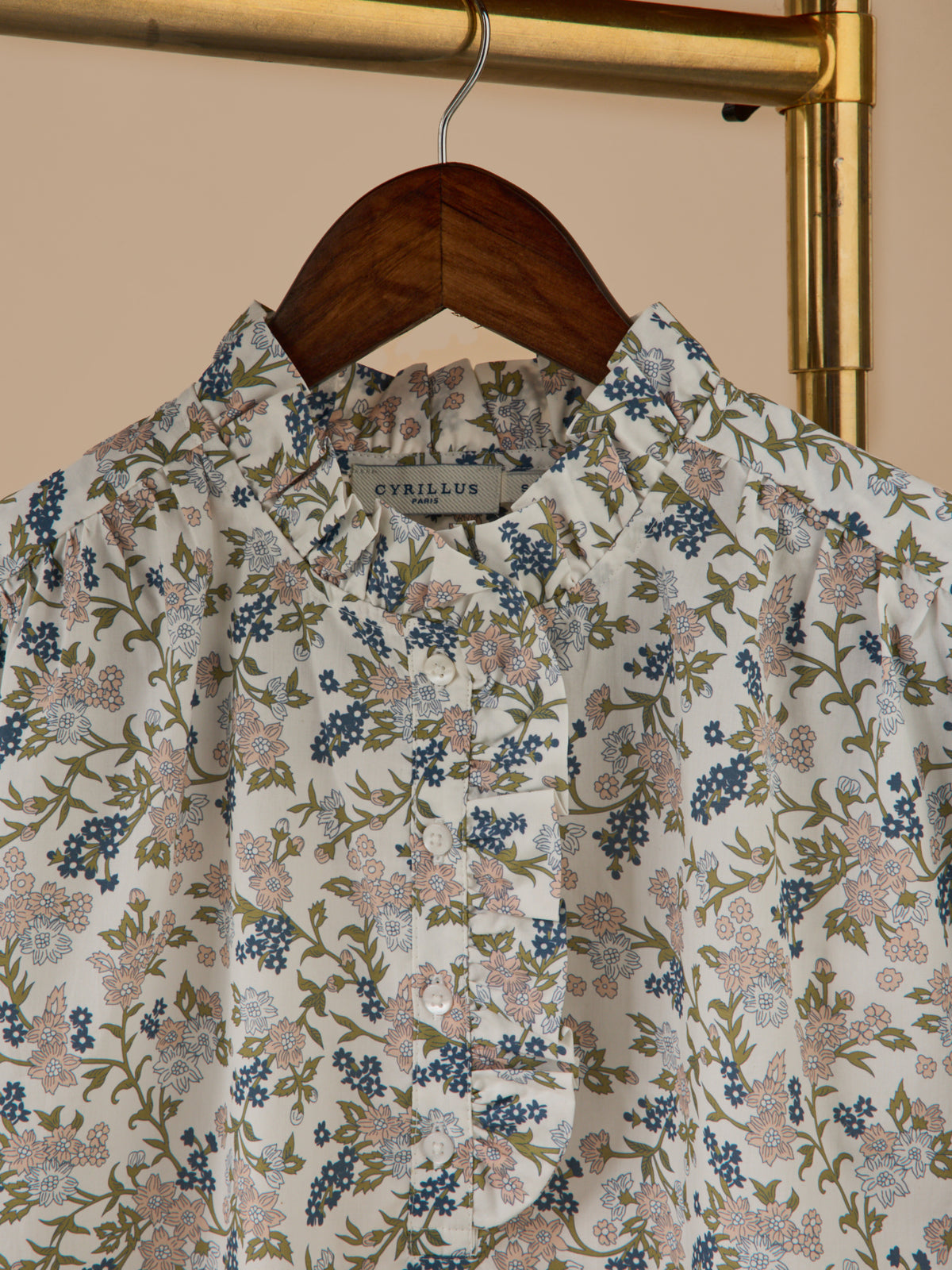 Damen-Pyjama mit Volants und Druckmuster « Mathilde »